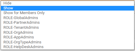 Create App Display Options