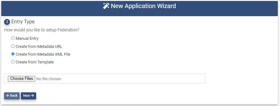 Create App Fed Metadata File