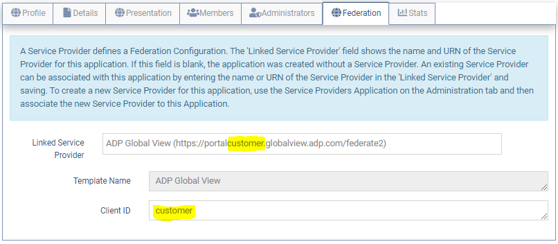 Create App Fed Tab Client ID