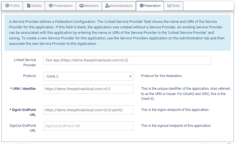 Create App Fed tab Manual