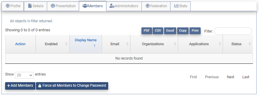 Create App Members Tab