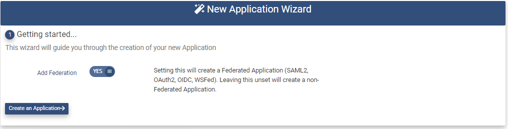Create App New App Wizard