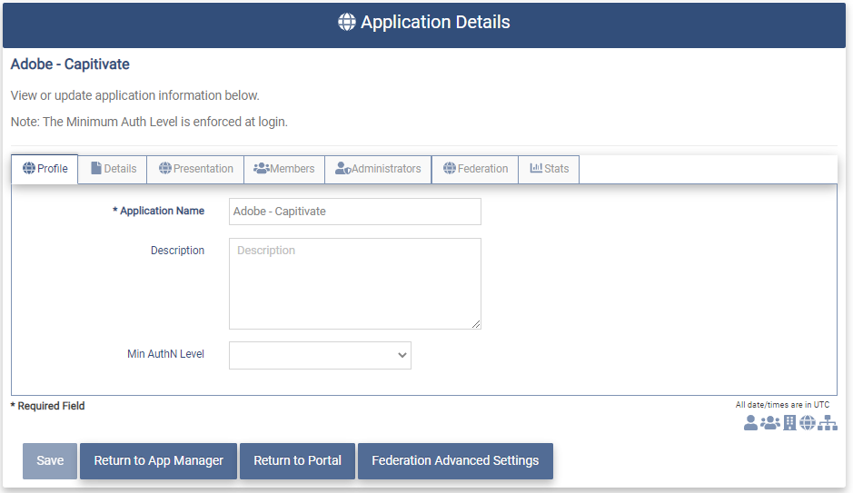 Create App Profile Tab