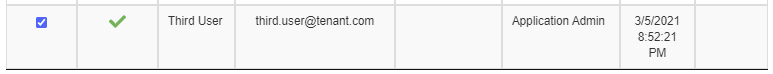 Create Org Admin Selected