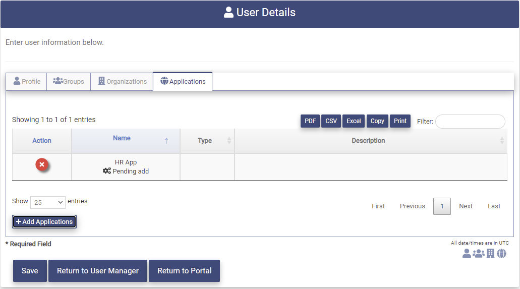 Create User Add App Filled In