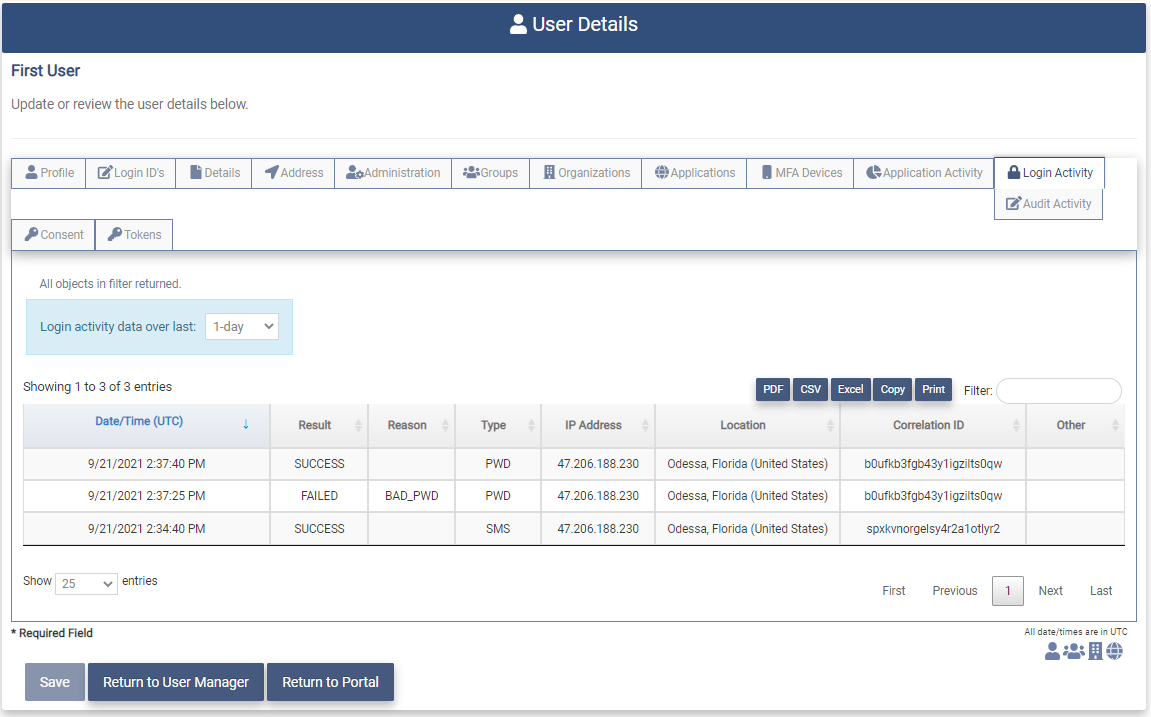 Login Activity