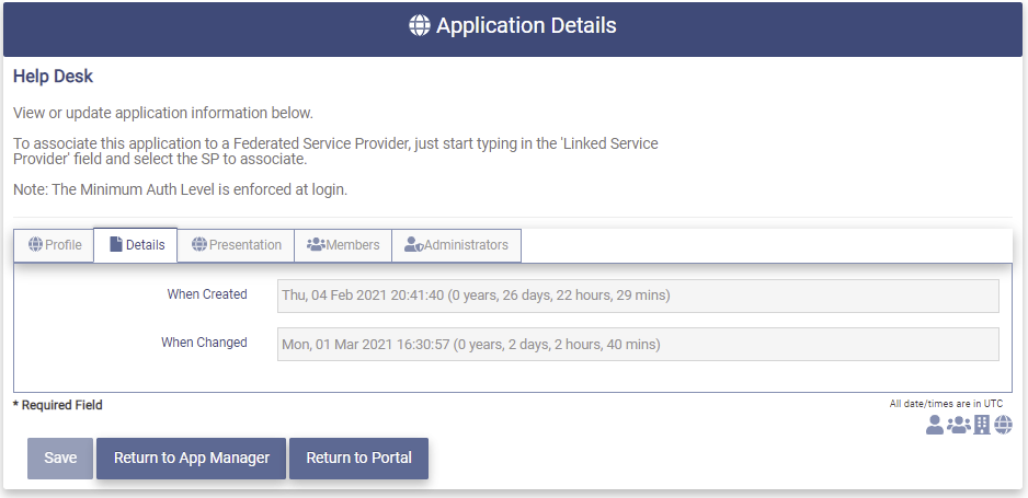 Modify App Details Tab