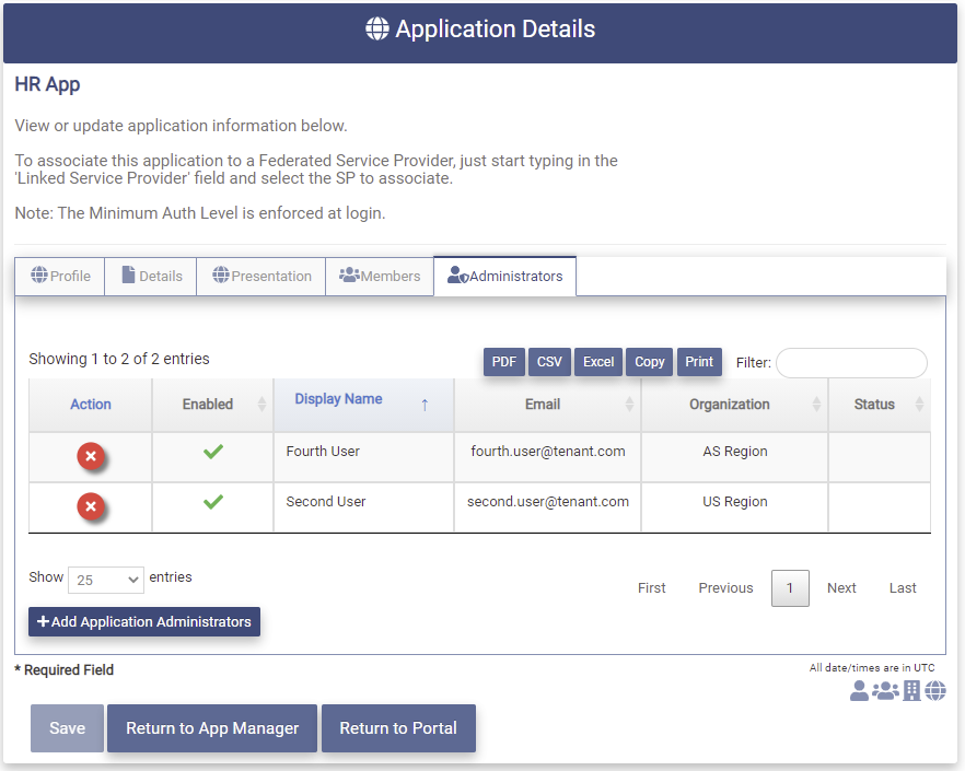 Modify App Remove Admin Page