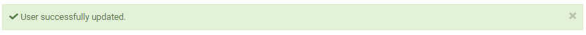 Modify User Success Msg