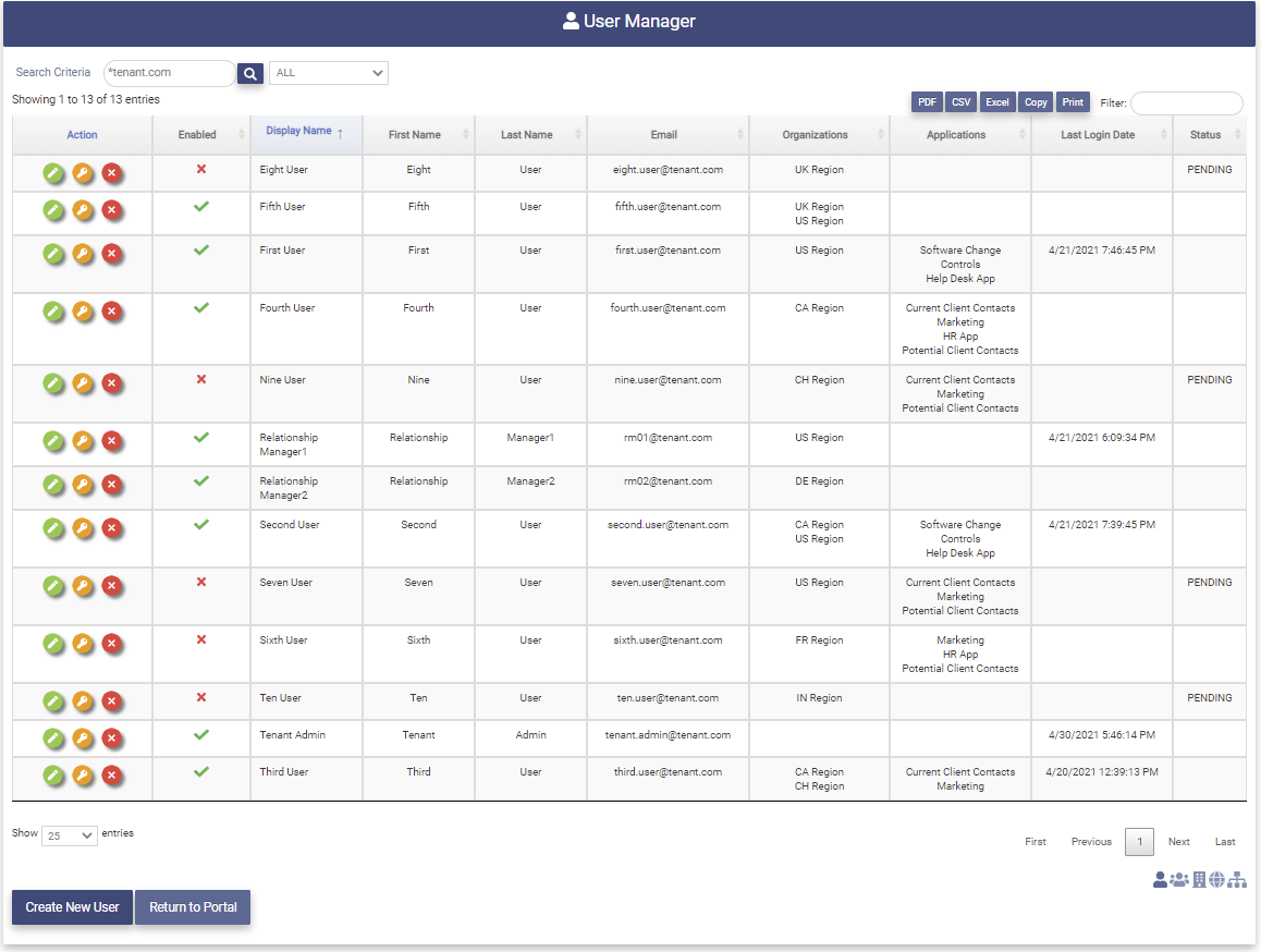 Search Criteria Search