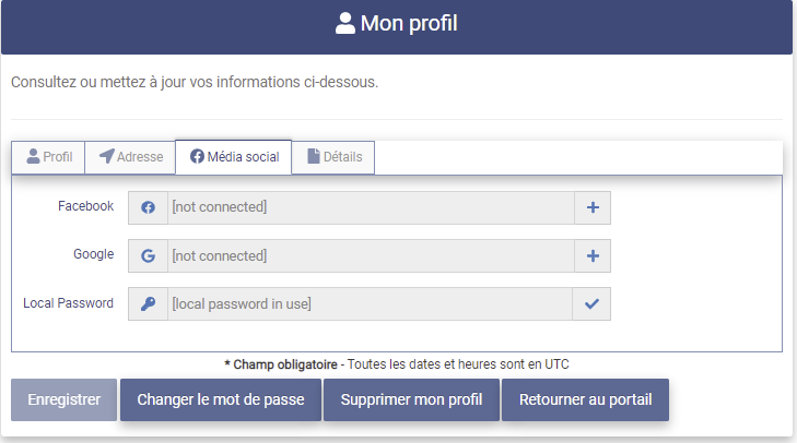 My Profile Social Media tab1