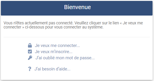 Welcome page