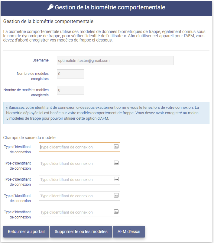 Behavioral Biometrics page
