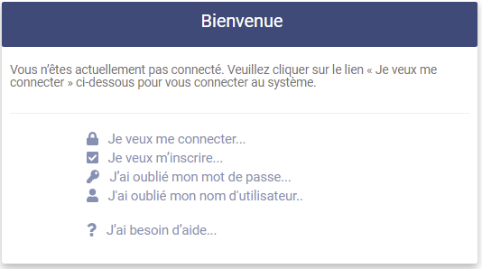 Welcome page
